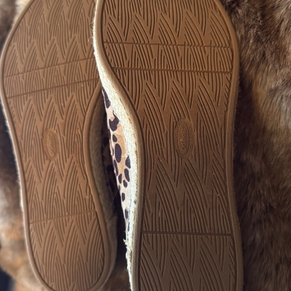 Dr. Scholl's Leopard Print Espadrille Slip-Ons - Tan and Black - Picture 2 of 2